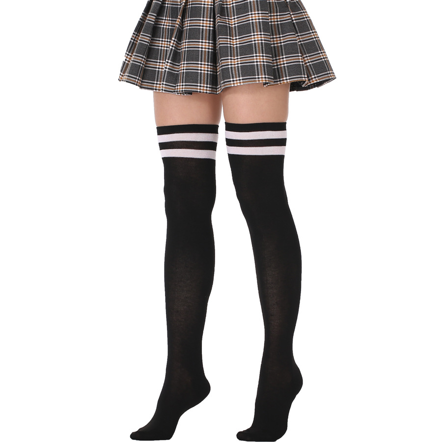 Pure Black Stockings High Socks Knee Socks Women Stockings Student Socks Girls Cotton Socks